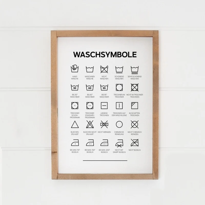Landhaus Schild | Waschsymbole