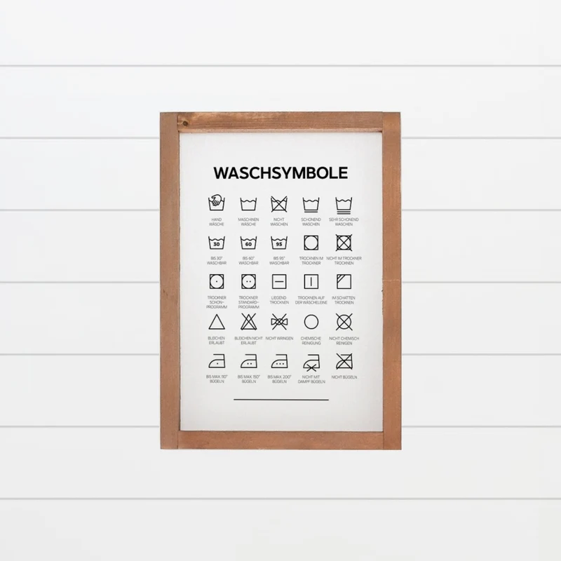 Landhaus Schild | Waschsymbole