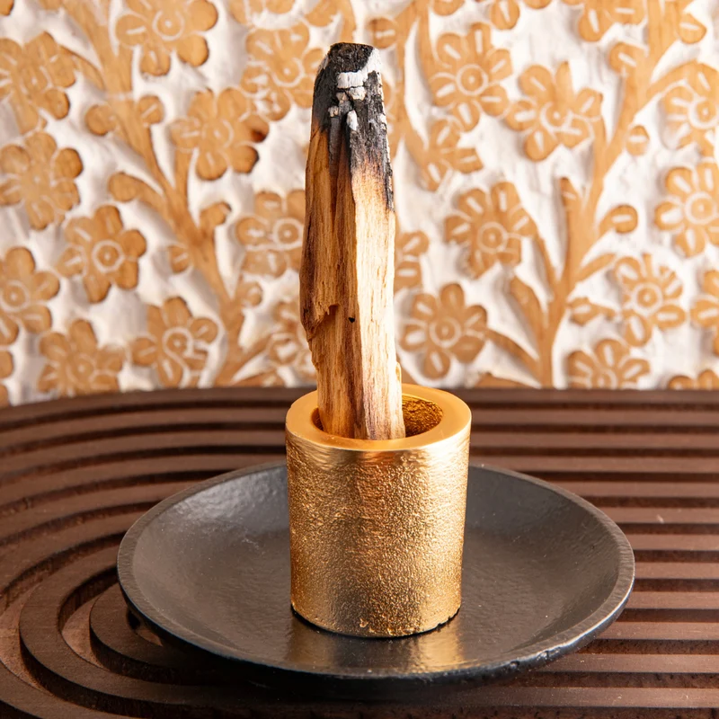 Räucherhalter Palo Santo Halter • Gold Schwarz