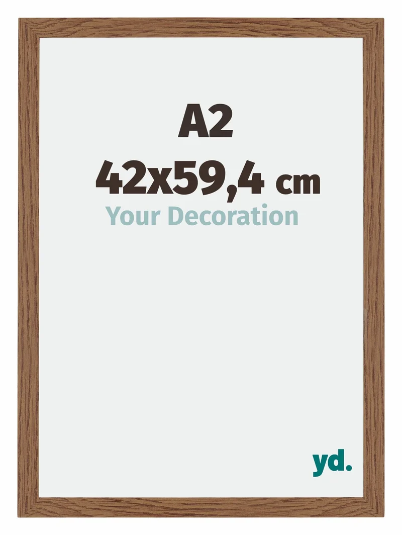 Bilderrahmen A2 - 42x59,4 cm - DIN A2 Eiche Rustikal - MDF - Mura