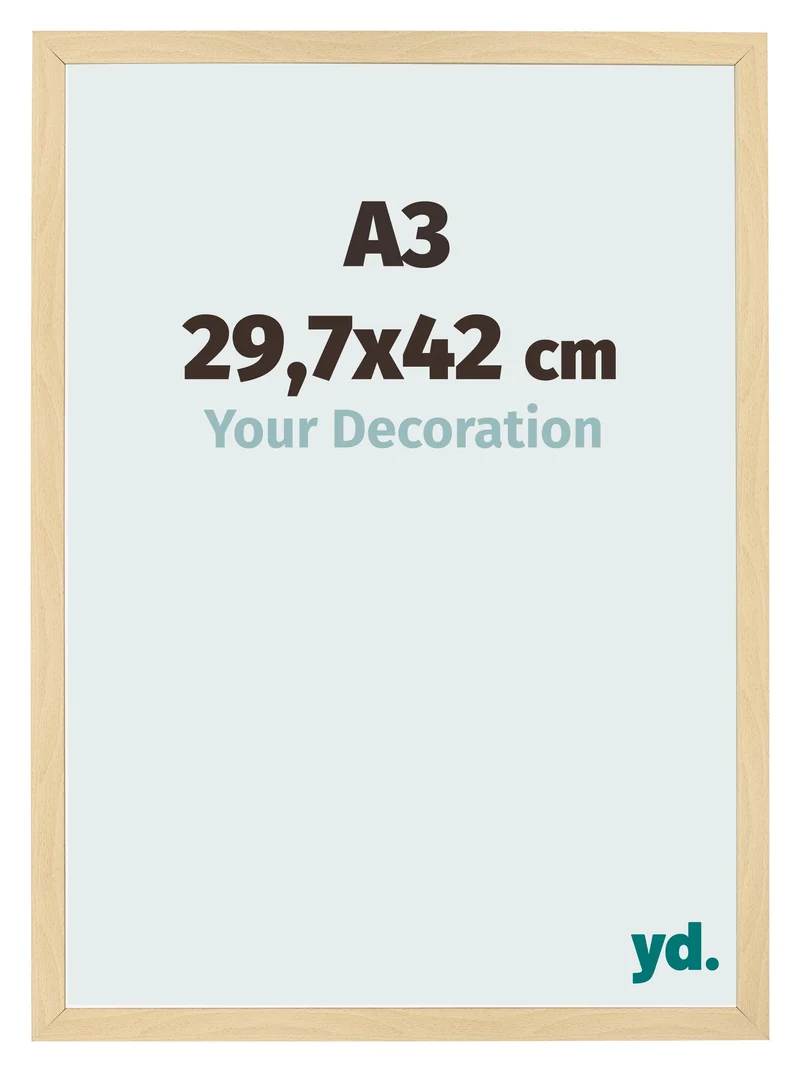 Bilderrahmen A3 - 29,7x42 cm - Buche Dekor - MDF - Bologna