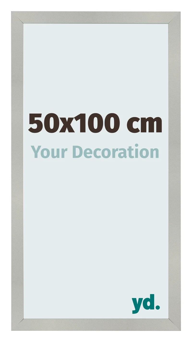 Bilderrahmen 50x100 cm - Silber Matt - MDF - Bologna