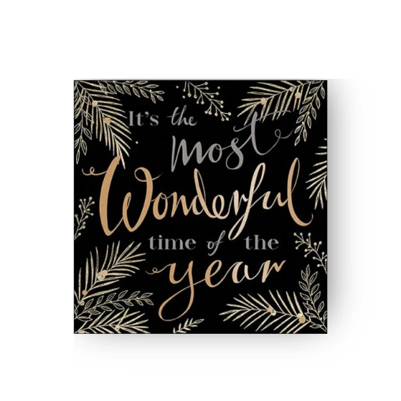 Papierserviette M - Wonderful Time Black