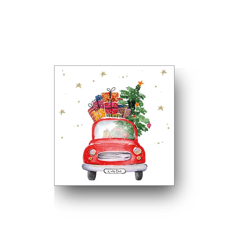 Papierserviette S • Gifts Truck Christmas Car