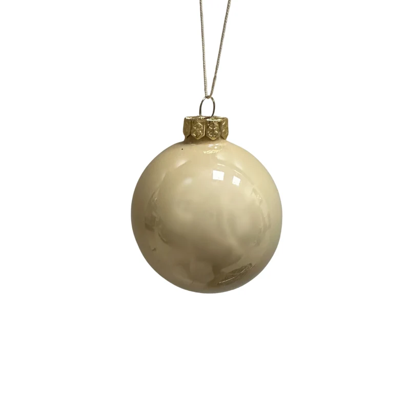 Weihnachtskugel - 6 cm - creme