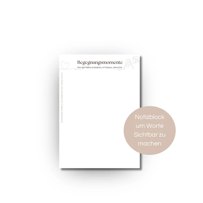 Begegnungsmomente Bundle - Heft mit Notizblock