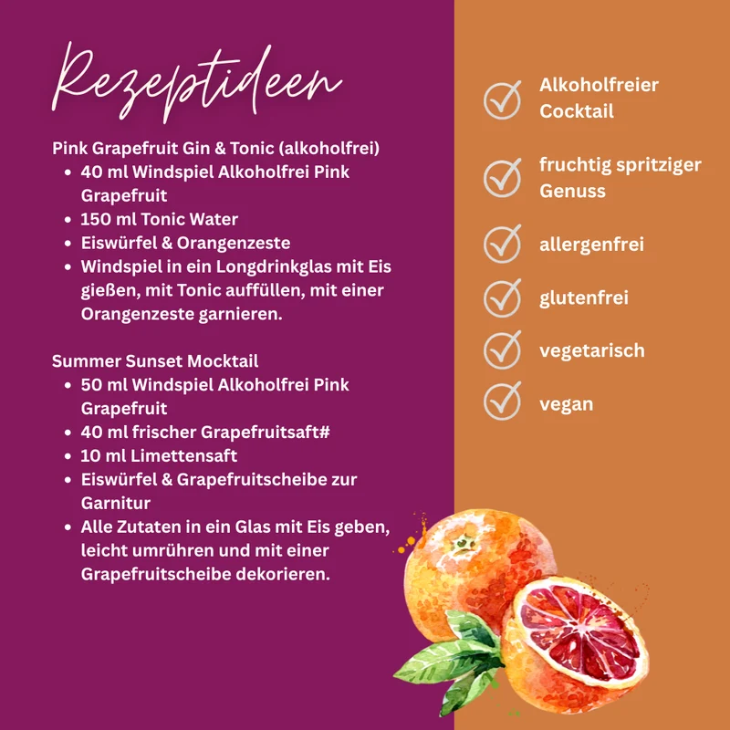 Windspiel Alkoholfrei • Pink Grapefruit • 500ml