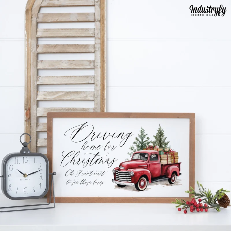 Landhaus Schild | Driving home for christmas No.1