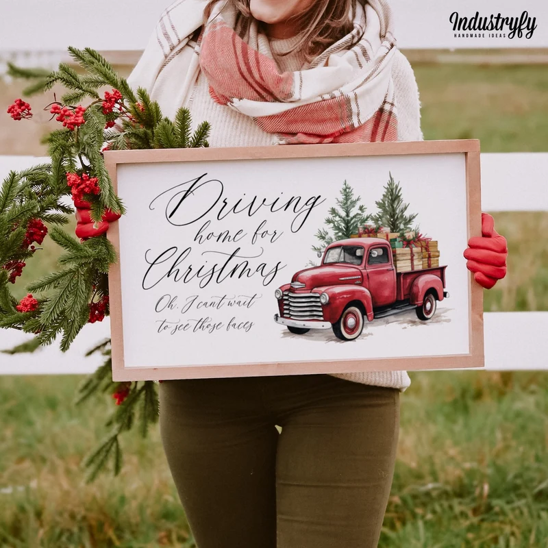 Landhaus Schild | Driving home for christmas No.1