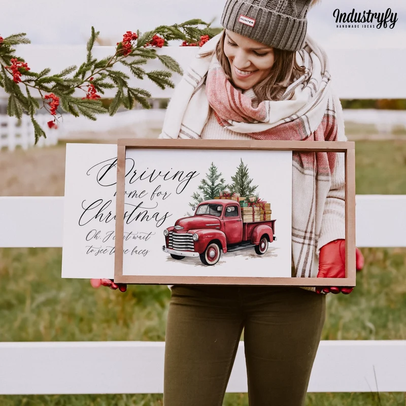 Landhaus Schild | Driving home for christmas No.1