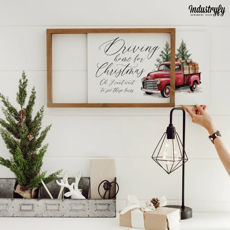 Landhaus Schild | Driving home for christmas No.1