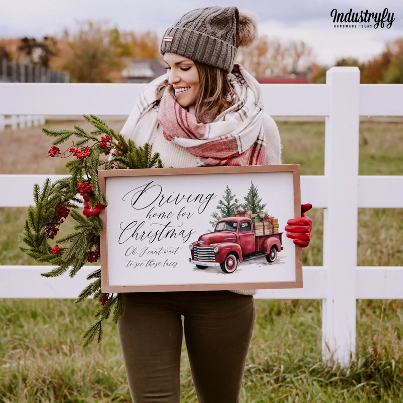 Landhaus Schild | Driving home for christmas No.1