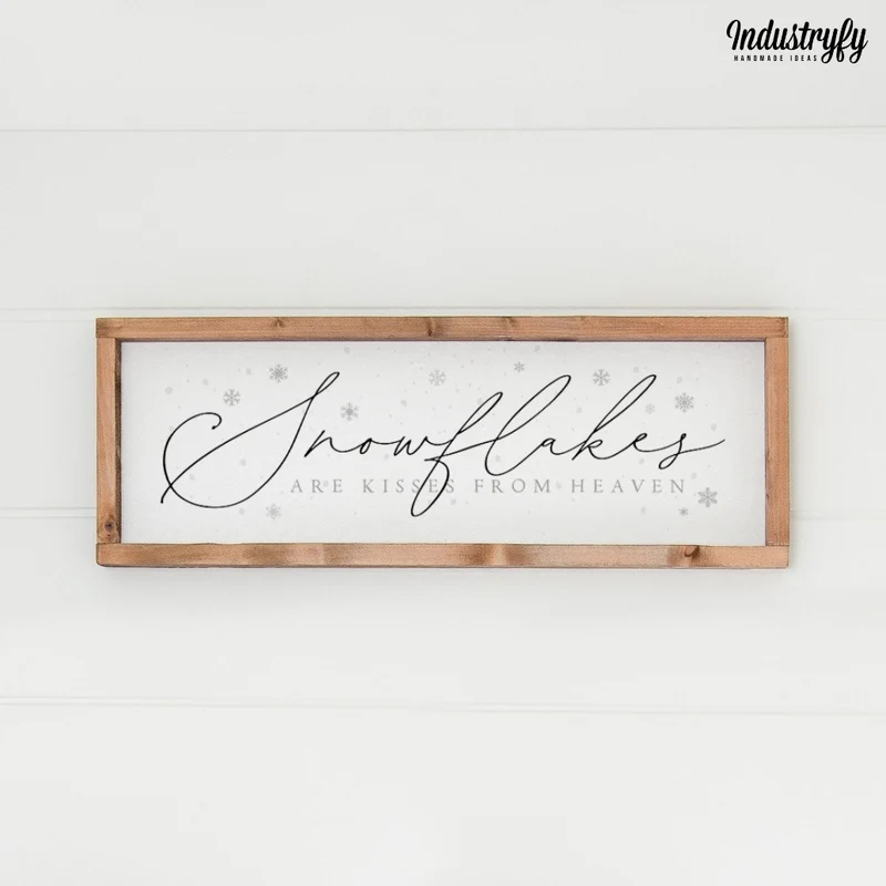 Landhaus Schild | Snowflakes are kisses from heaven