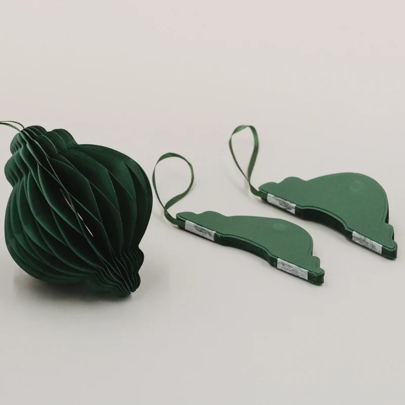 Papierkugeln - dunkelgrün - faltbar - 10 cm