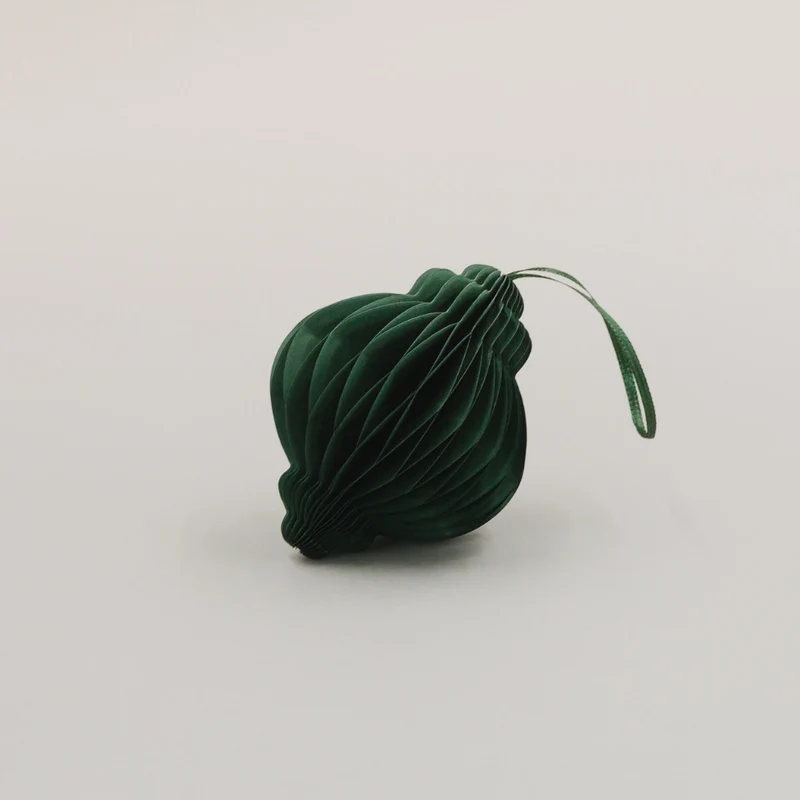 Papierkugeln - dunkelgrün - faltbar - 10 cm