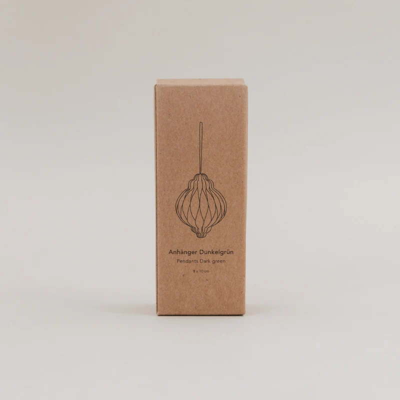 Papierkugeln - dunkelgrün - faltbar - 10 cm