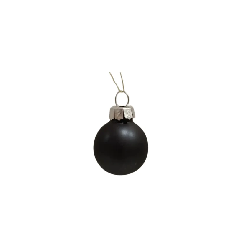Mini-Weihnachtskugel - schwarz matt