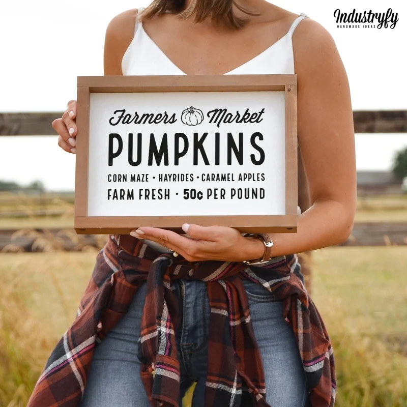 Landhaus Schild | Farmers market pumpkins