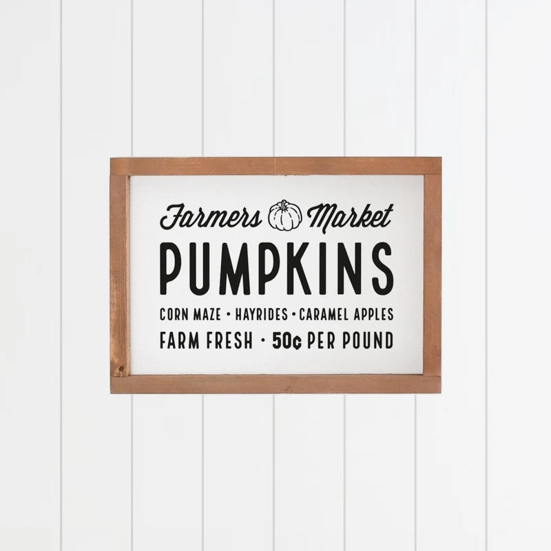 Landhaus Schild | Farmers market pumpkins