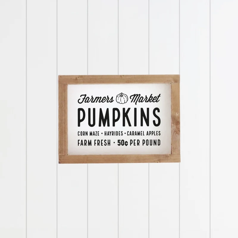 Landhaus Schild | Farmers market pumpkins