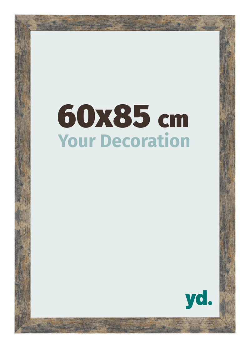 Bilderrahmen 60x85 cm - Blau Gold Meliert - MDF - Bologna