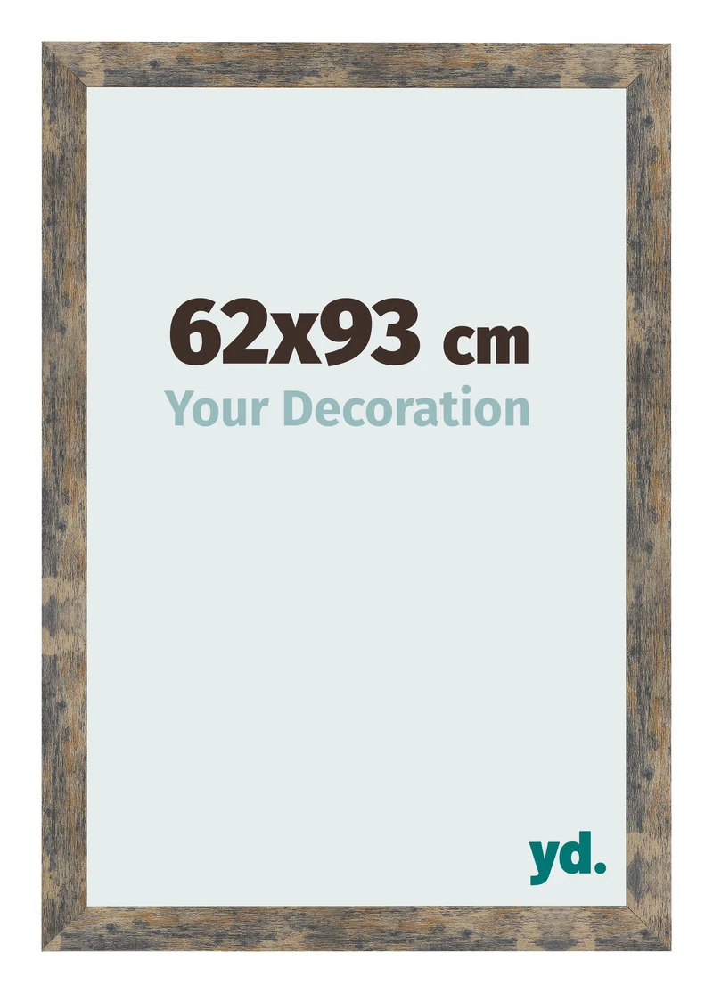 Bilderrahmen 62x93 cm - Blau Gold Meliert - MDF - Bologna
