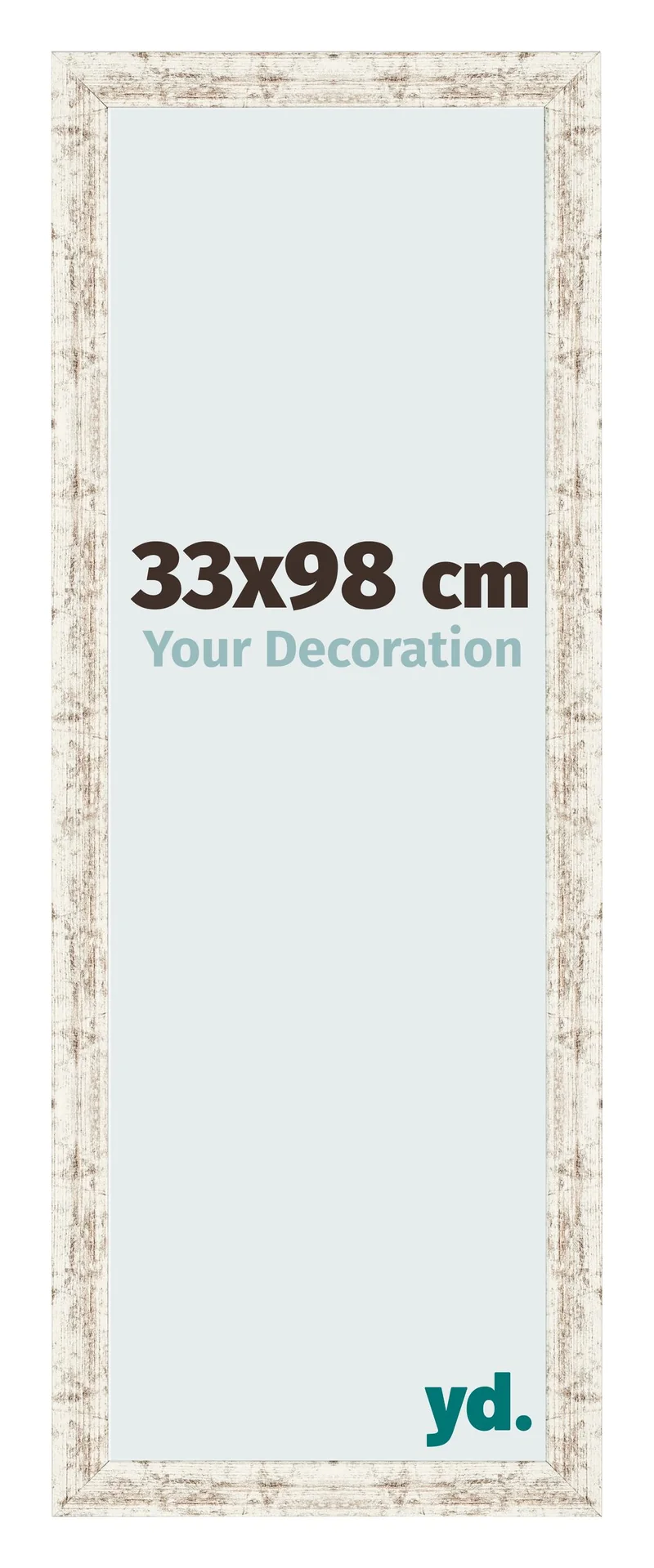 Bilderrahmen 33x98 cm - Weiß Vintage - MDF - Bologna