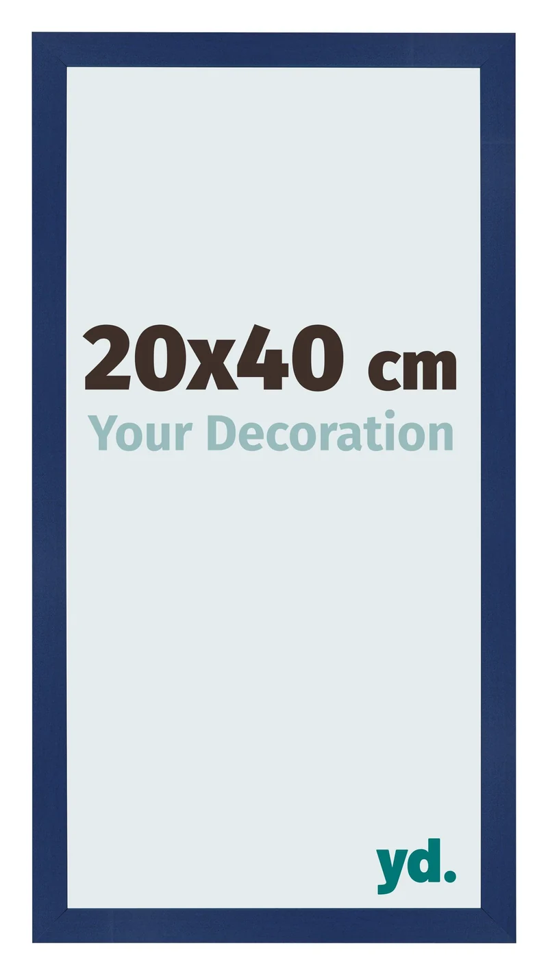 Bilderrahmen 20x40 cm - Dunkelblau Gewischt - MDF - Bologna