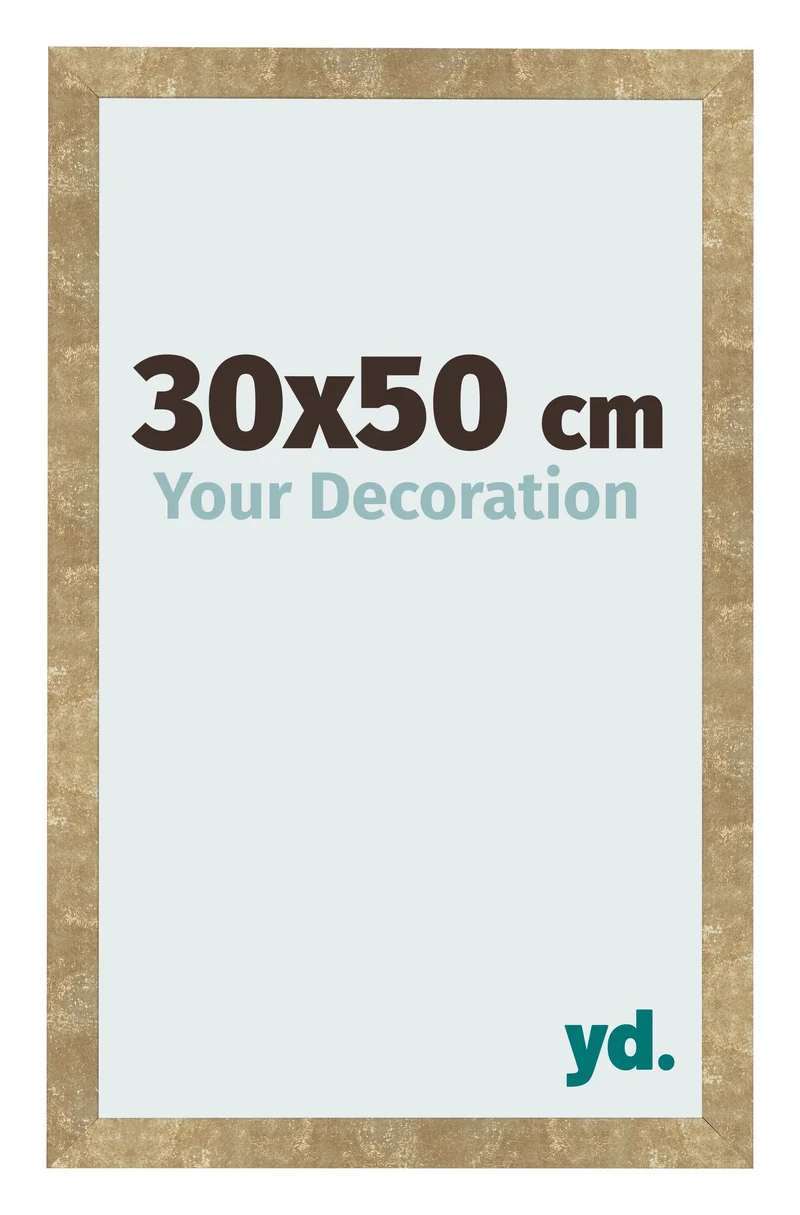 Bilderrahmen 30x50 cm - Gold Antik - MDF - Bologna