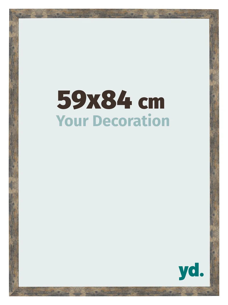 Bilderrahmen 59x84 cm - Blau Gold Meliert - MDF - Bologna
