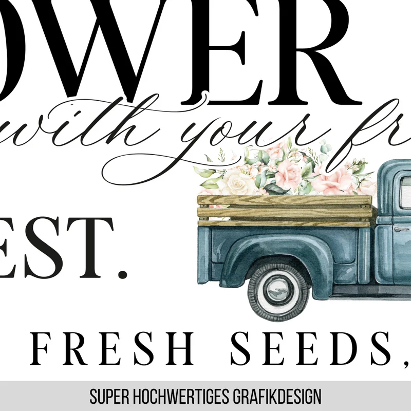 Landhaus Schild | Flower Market Truck No3