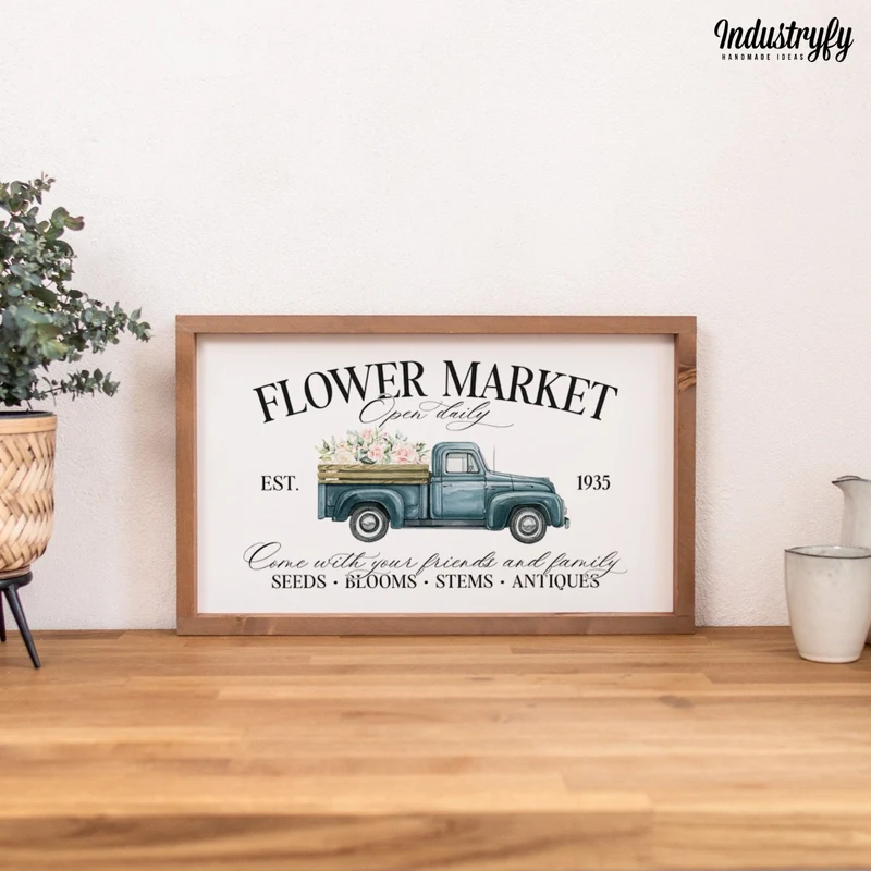 Landhaus Schild | Flower Market Truck No2