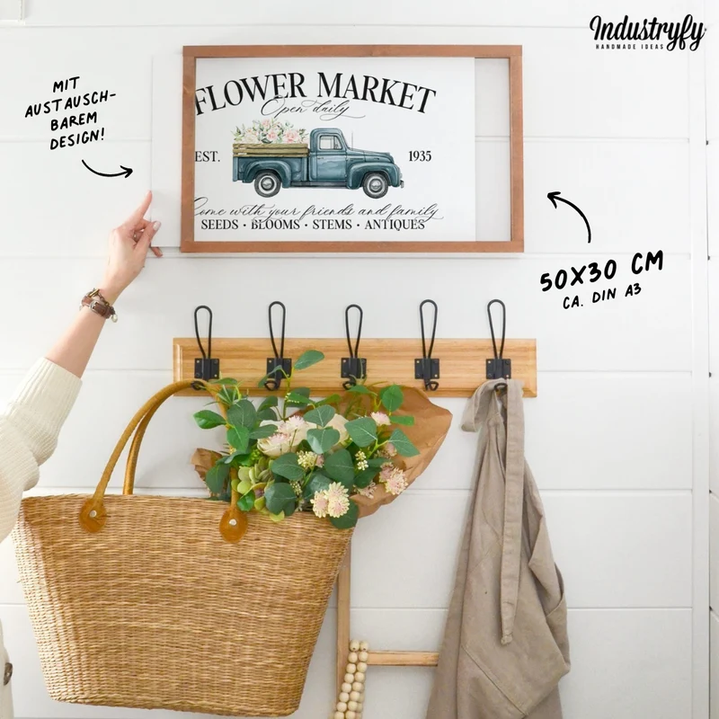 Landhaus Schild | Flower Market Truck No2