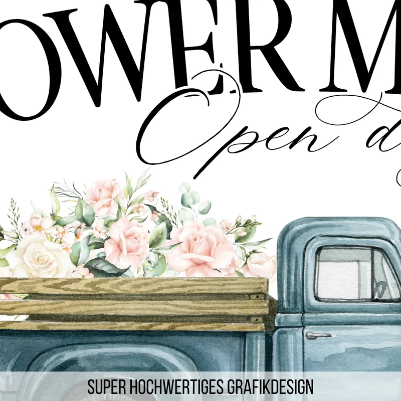 Landhaus Schild | Flower Market Truck No2