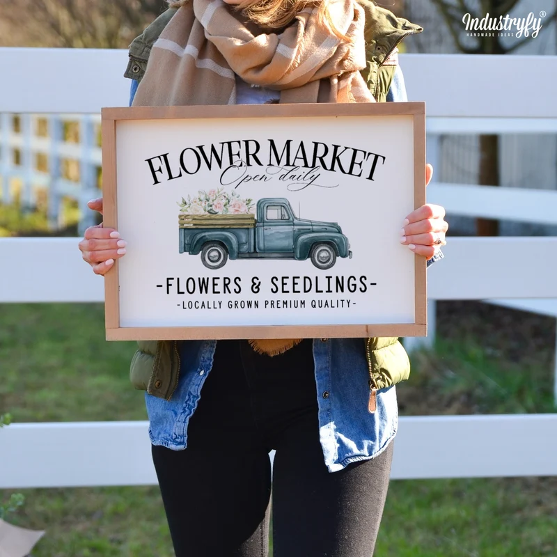 Landhaus Schild | Flower Market Truck No1