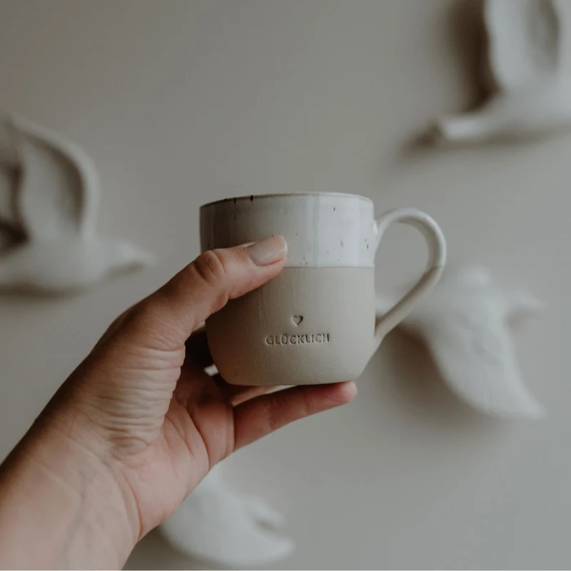 Cappuchino Tasse • Glücklich