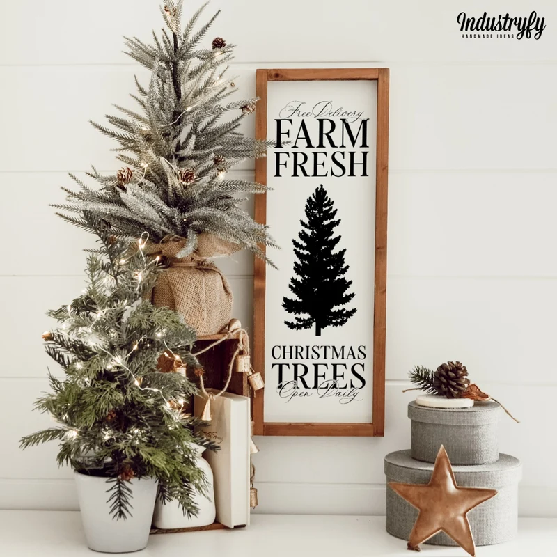 Landhaus Schild | Farm Fresh Christmas Trees