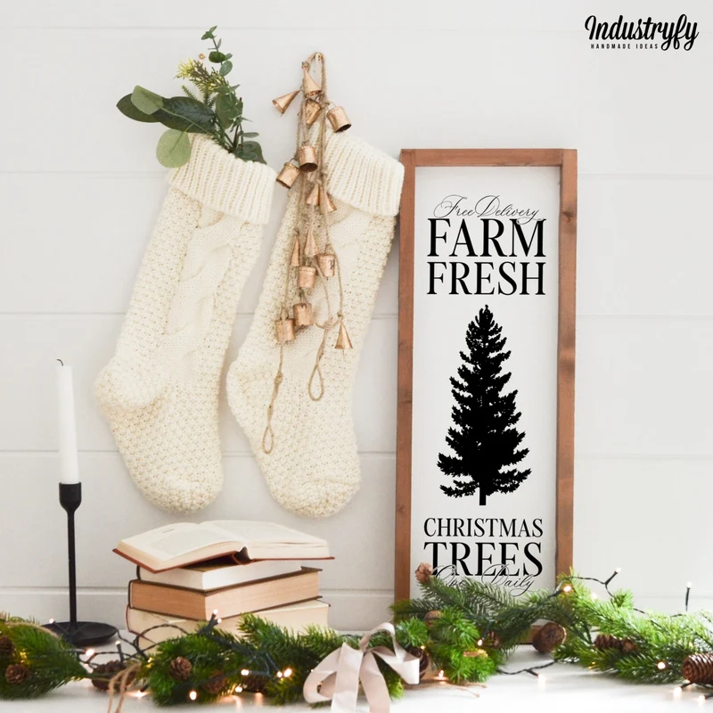 Landhaus Schild | Farm Fresh Christmas Trees