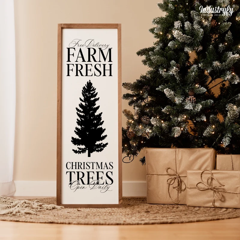 Landhaus Schild | Farm Fresh Christmas Trees