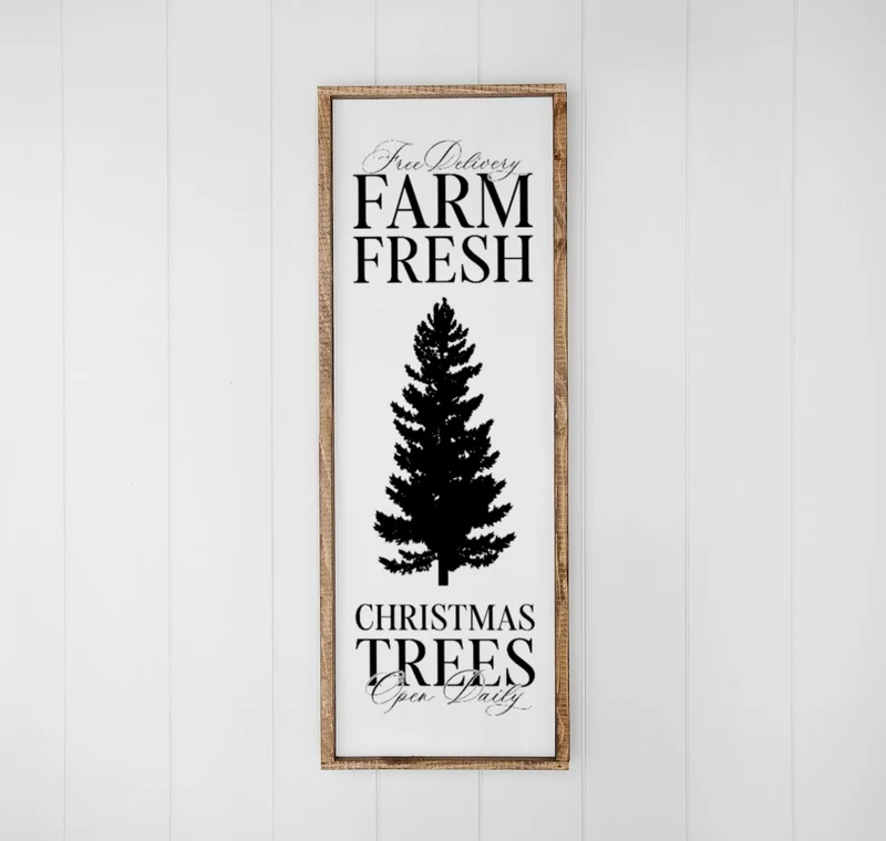 Landhaus Schild | Farm Fresh Christmas Trees