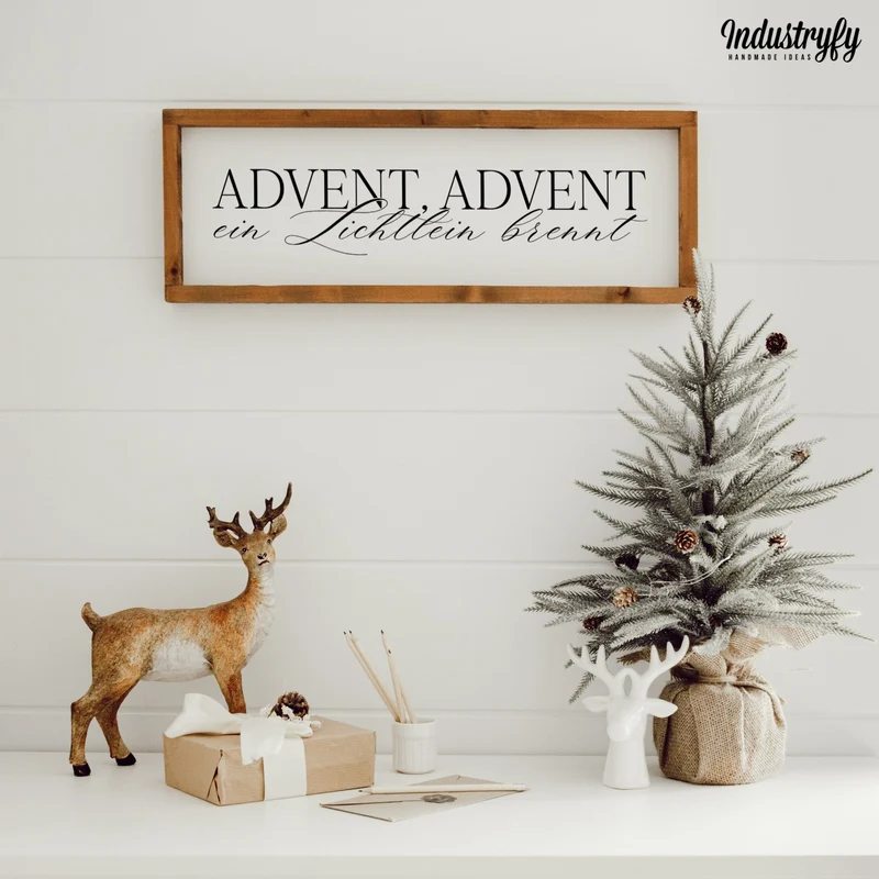 Landhaus Schild | Advent, Advent, ein Lichtlein brennt No.2
