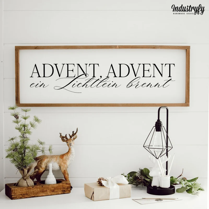 Landhaus Schild | Advent, Advent, ein Lichtlein brennt No.2