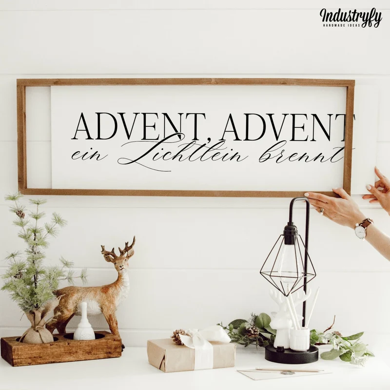 Landhaus Schild | Advent, Advent, ein Lichtlein brennt No.2