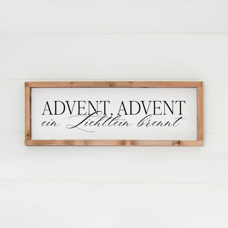 Landhaus Schild | Advent, Advent, ein Lichtlein brennt No.2