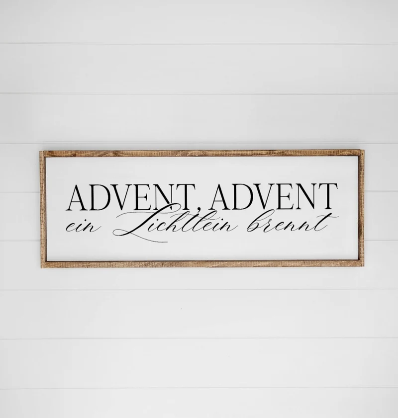 Landhaus Schild | Advent, Advent, ein Lichtlein brennt No.2