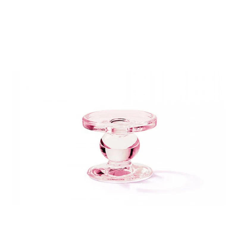 Kerzenhalter Glas - S - rosa