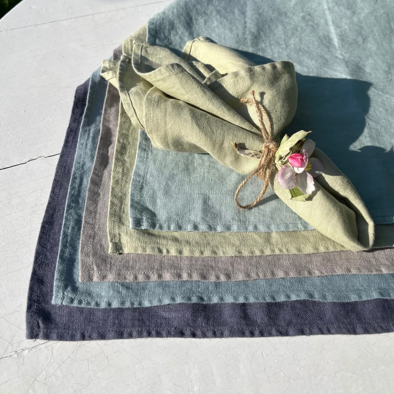 Serviette Leinen - moosgrün
