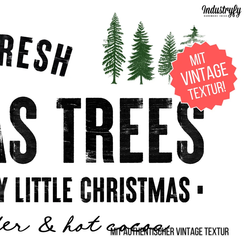 Landhaus Schild | Christmas Trees No2