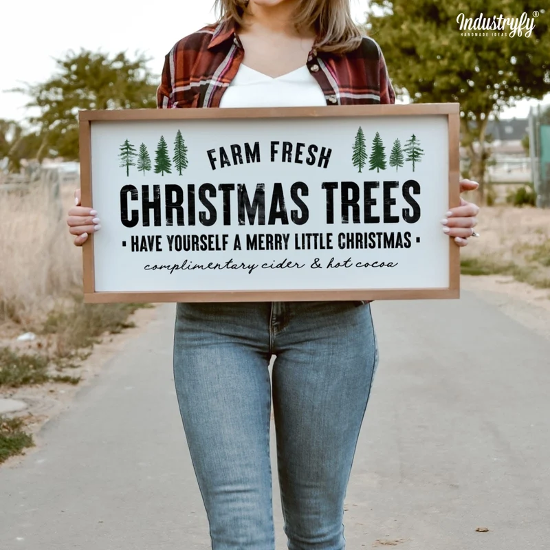 Landhaus Schild | Christmas Trees No2