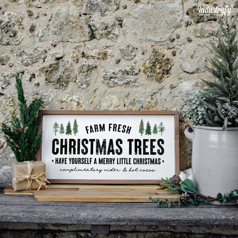 Landhaus Schild | Christmas Trees No2